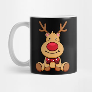 Kids Christmas red-nosed Reindeer Cute Christmas Mug